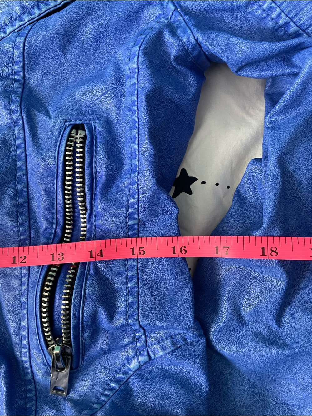 Blank NYC Electric Blue Leather Moto Jacket in medium - Picture 12 of 12